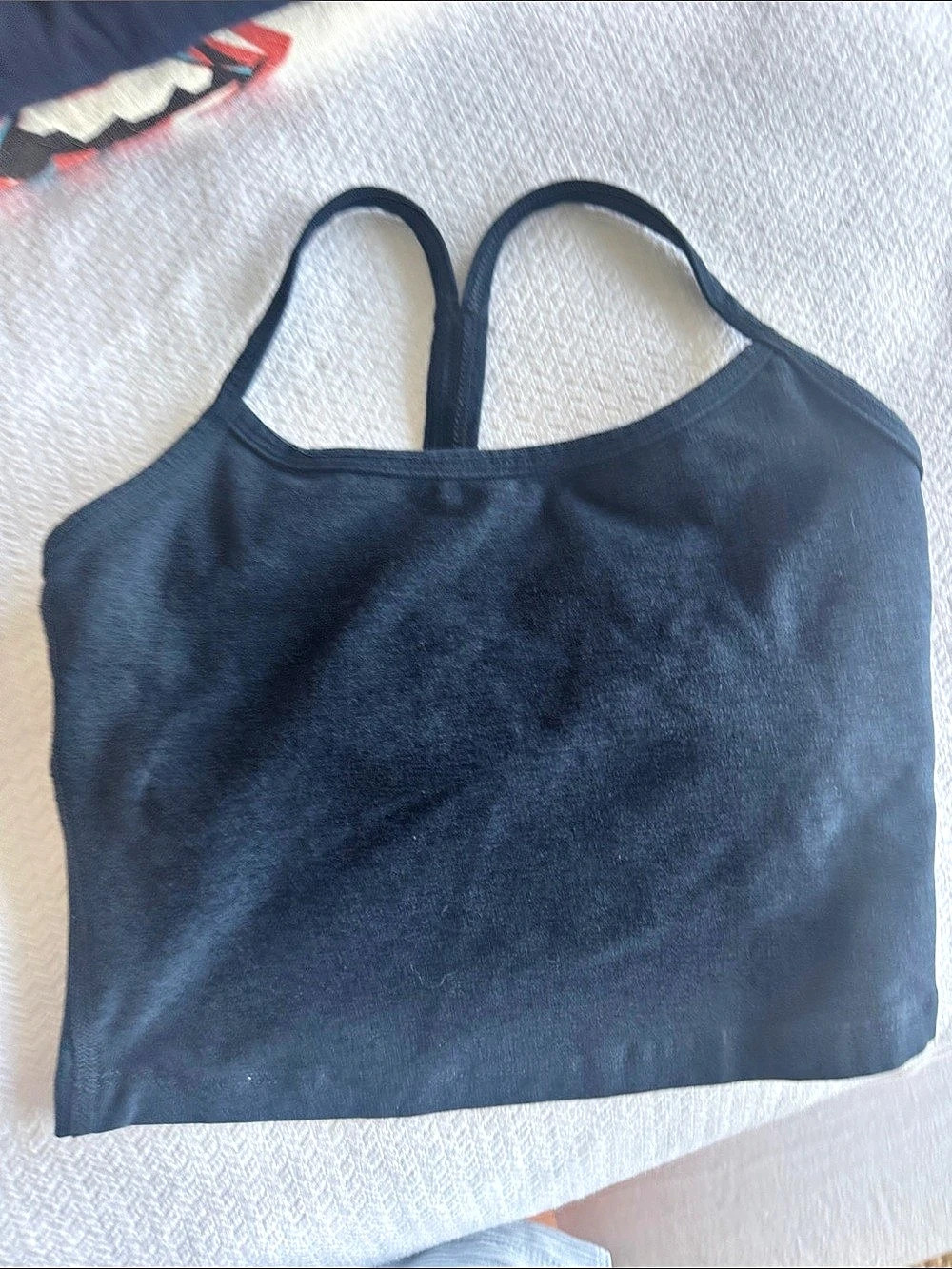Beyond Yoga Spacedye Slim Racerback Cropped Tank navy XS